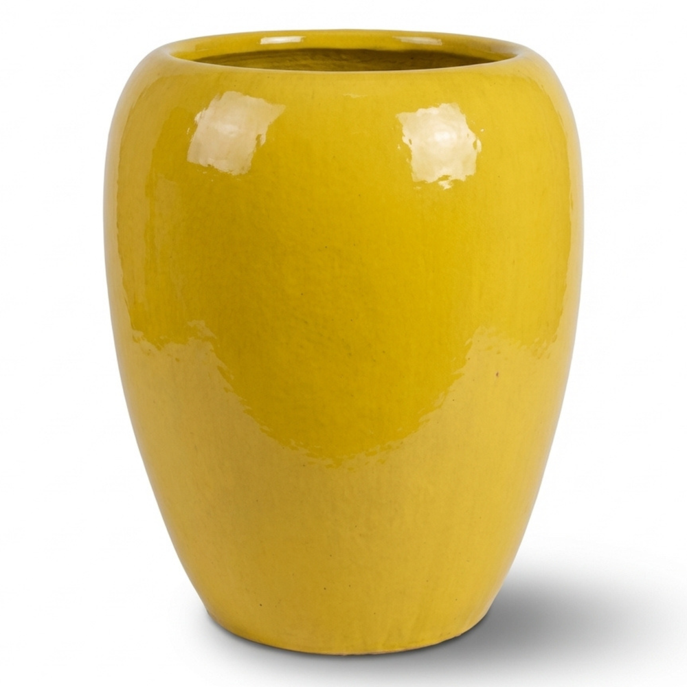 Doniczka ceramiczna Galilee - Żółta - XL (40 x 50 cm)
