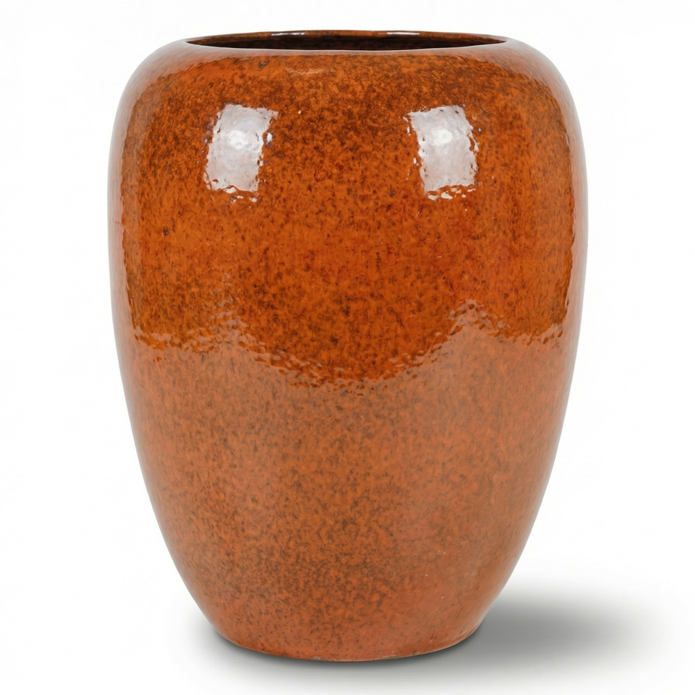 Doniczka ceramiczna Galilee - Jesienna pomarańcza - XL (40 cm x 50 cm)