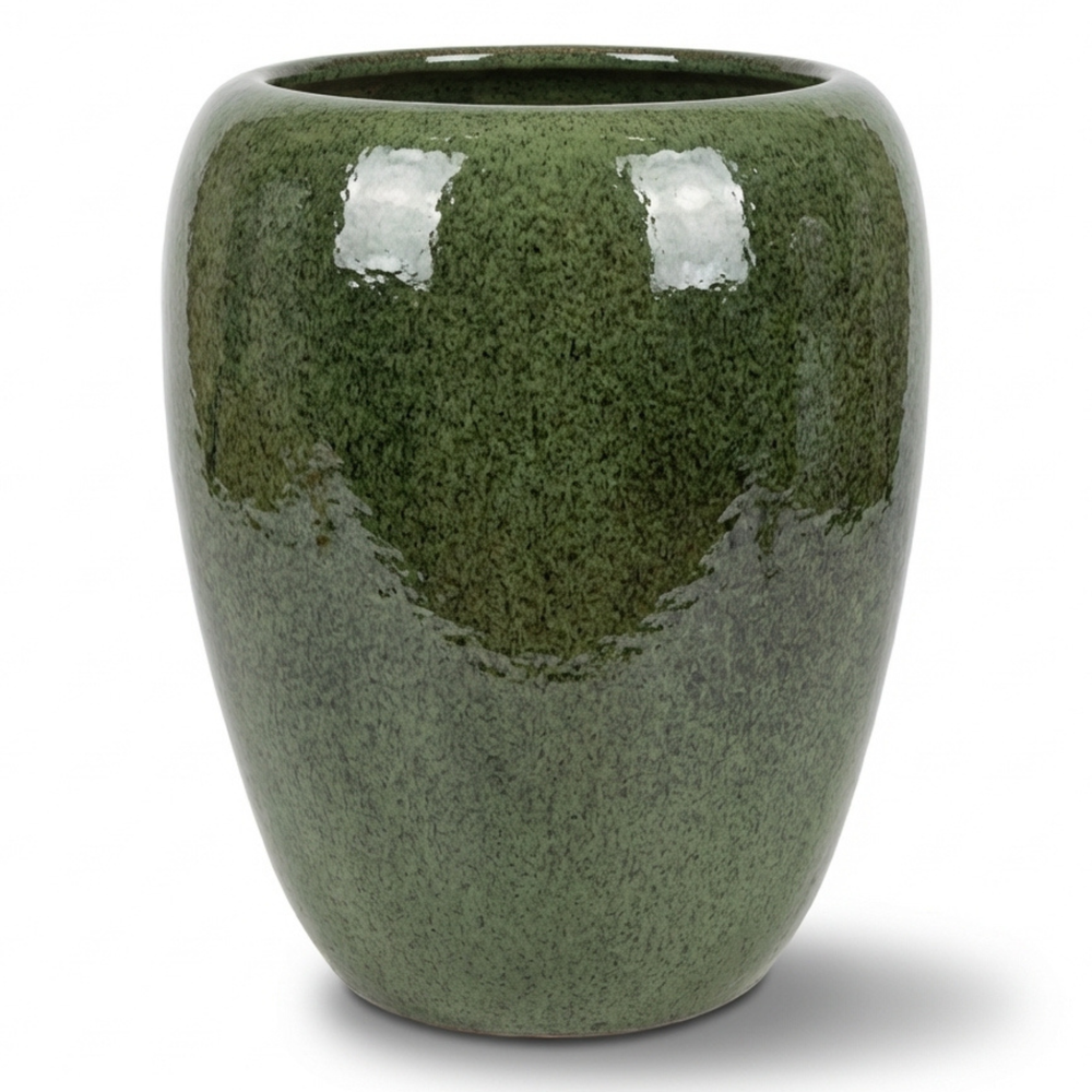 Doniczka ceramiczna Galilee - Tropikalna zieleń - XL (40 x 50 cm)
