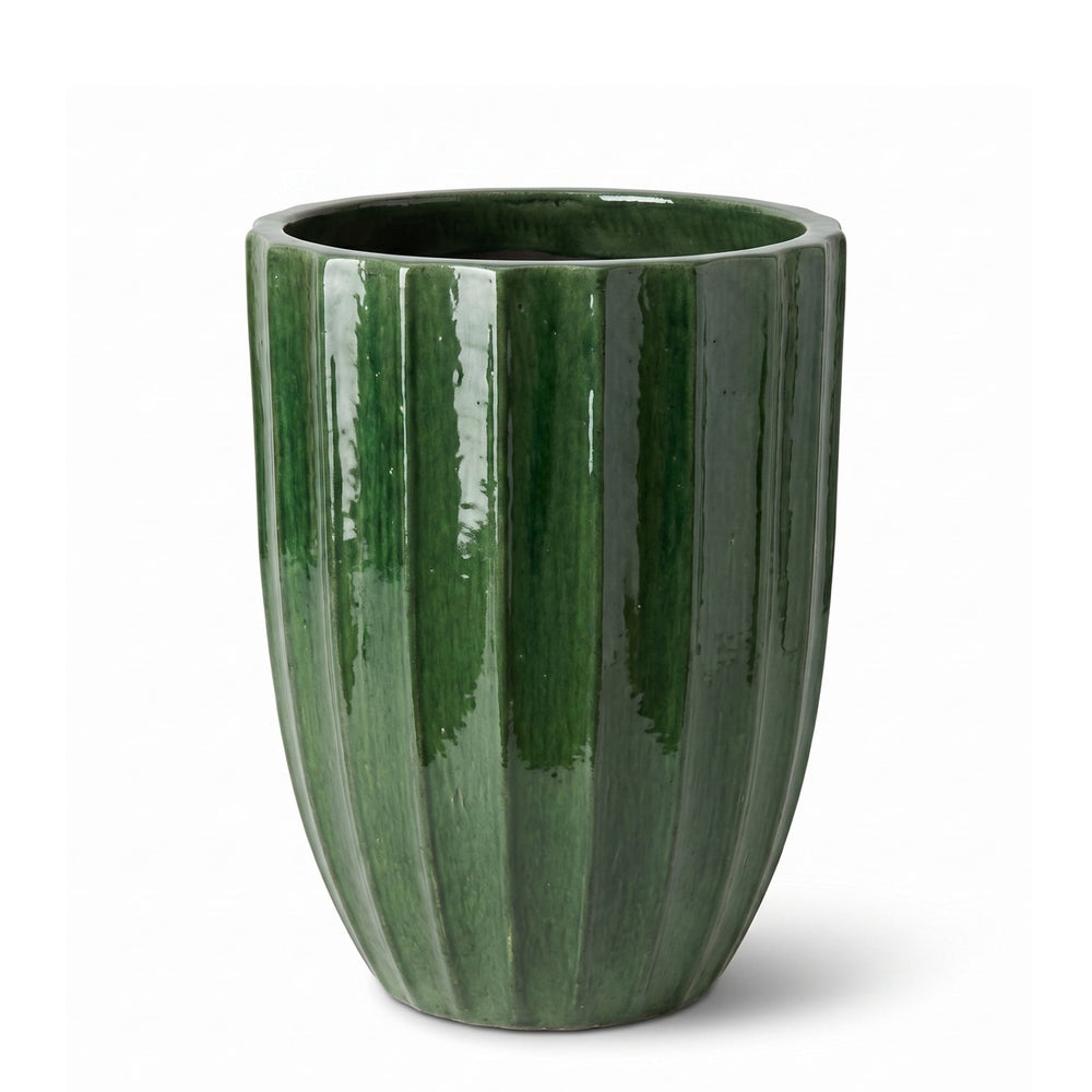 Doniczka ceramiczna Hugo – Dżunglowa zieleń - XL: 44 x 59 cm