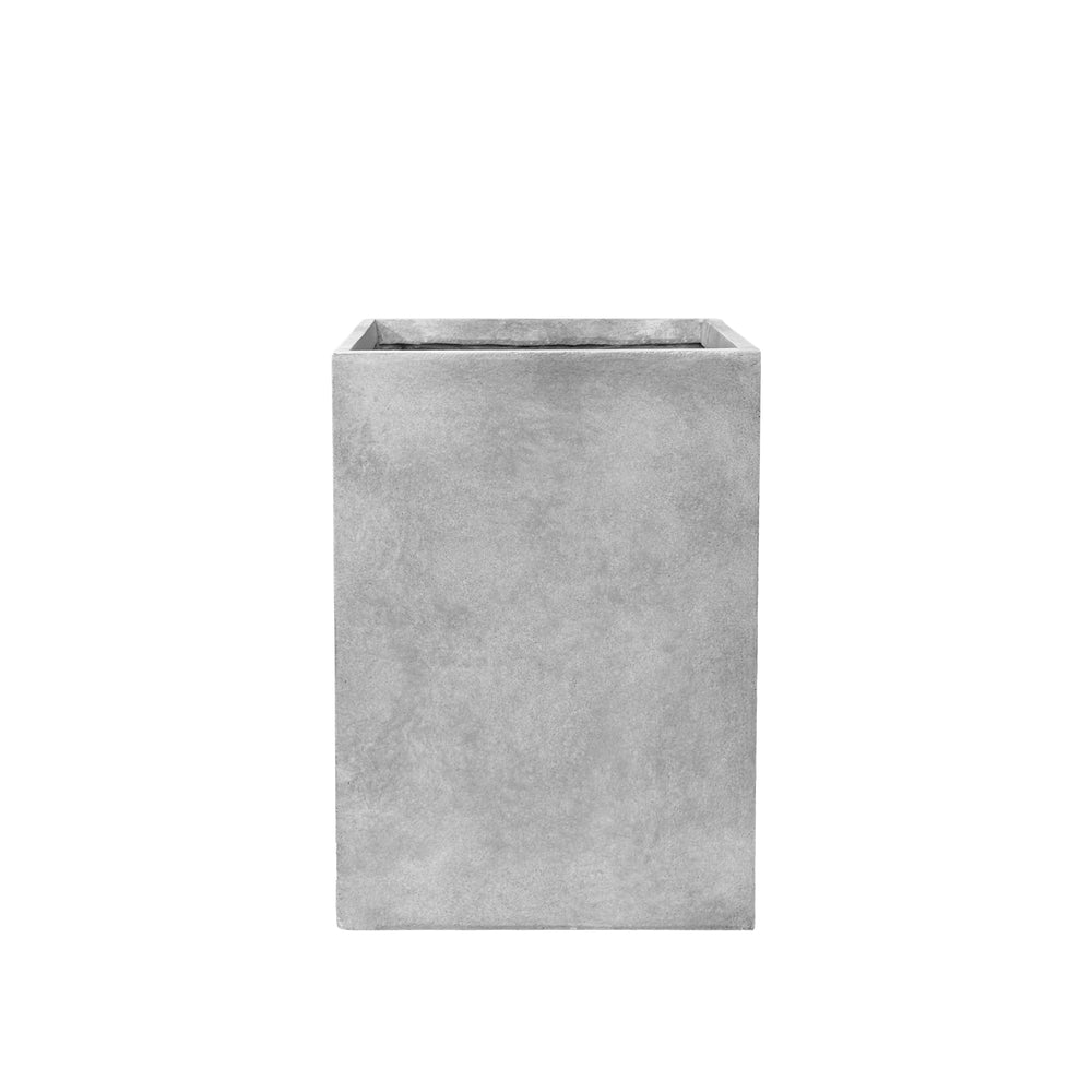 Donica betonowa Kubix (33×33×47 cm) - Jasnoszara