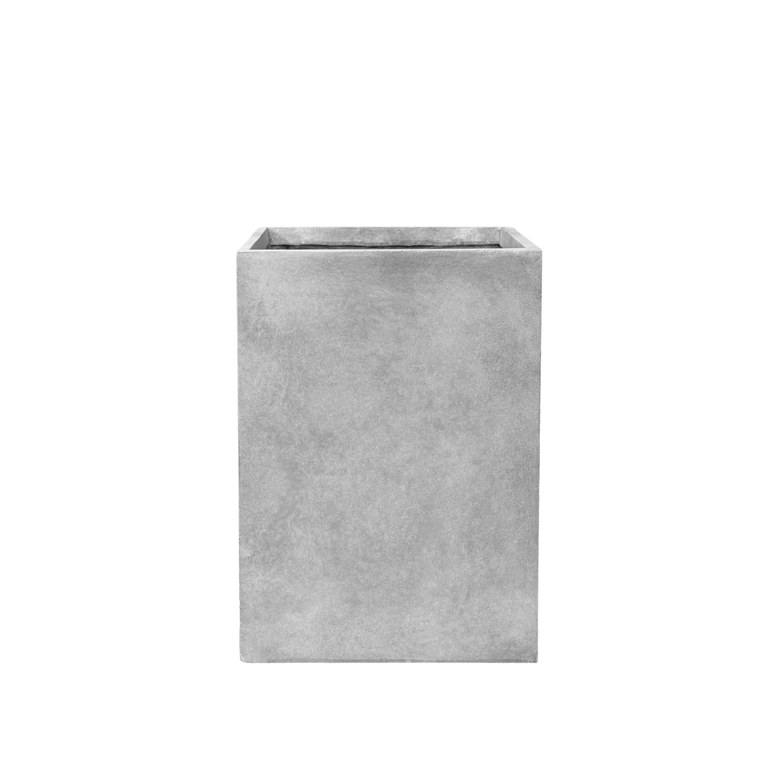 Donica betonowa Kubix (33×33×47 cm) - Jasnoszara