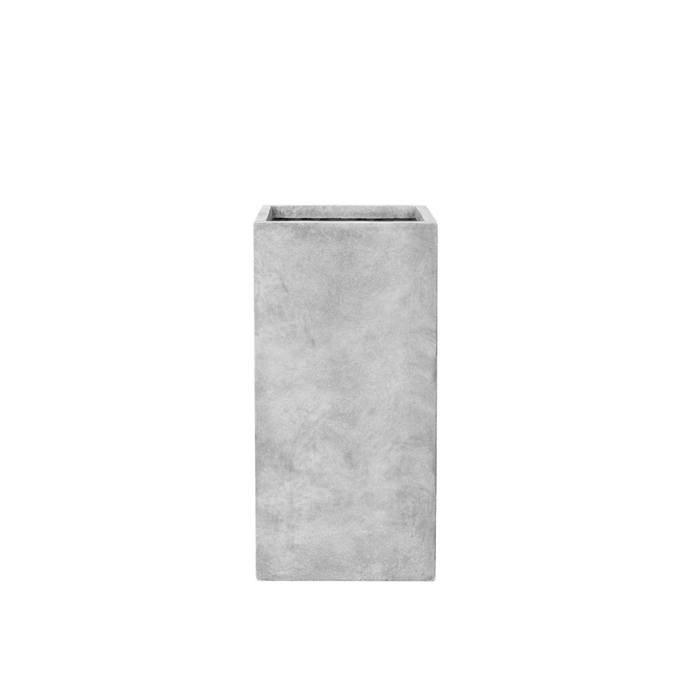 Donica betonowa Kubix (35×35×70 cm) - Jasnoszara