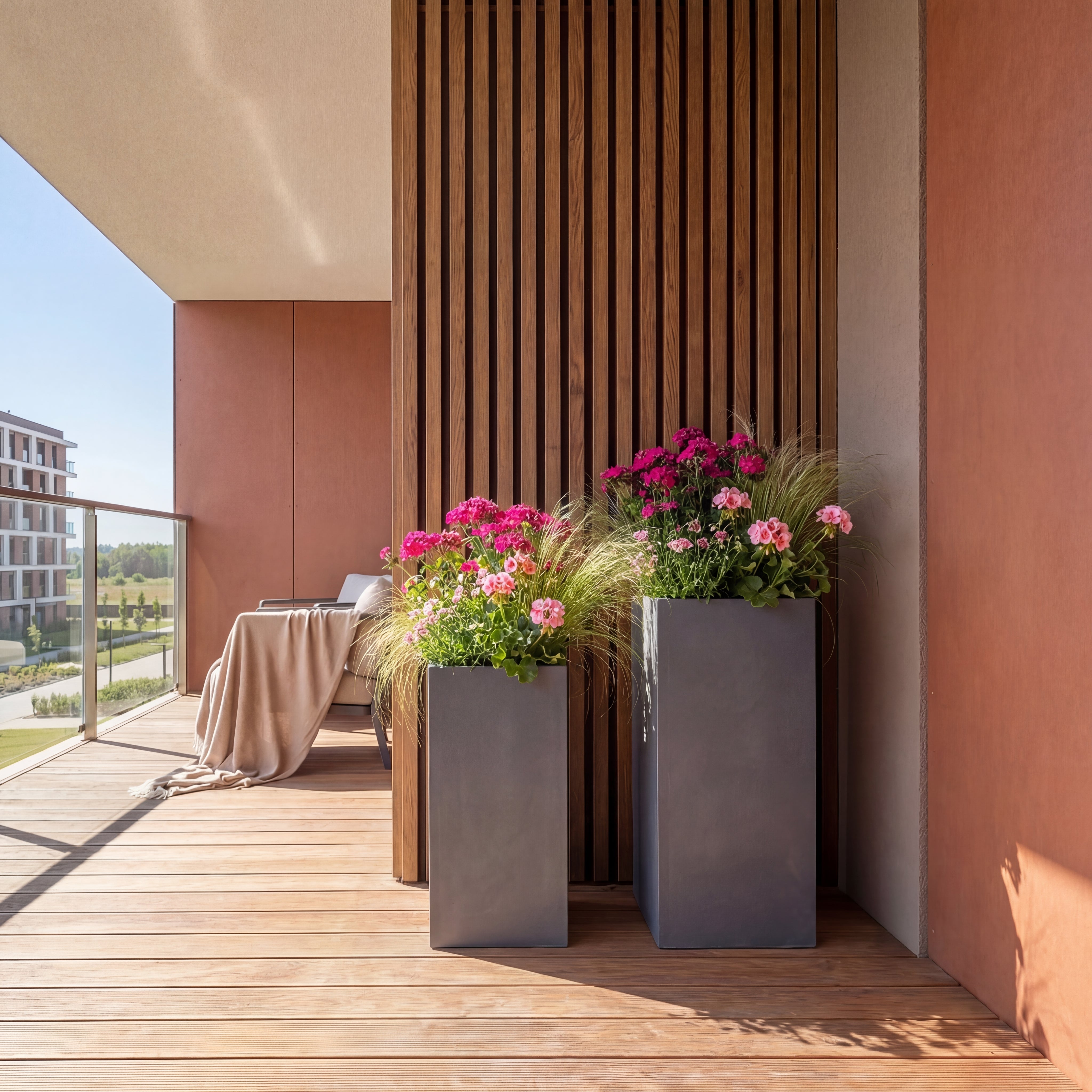 Betonový květináč KUBIX - doplňující náhled