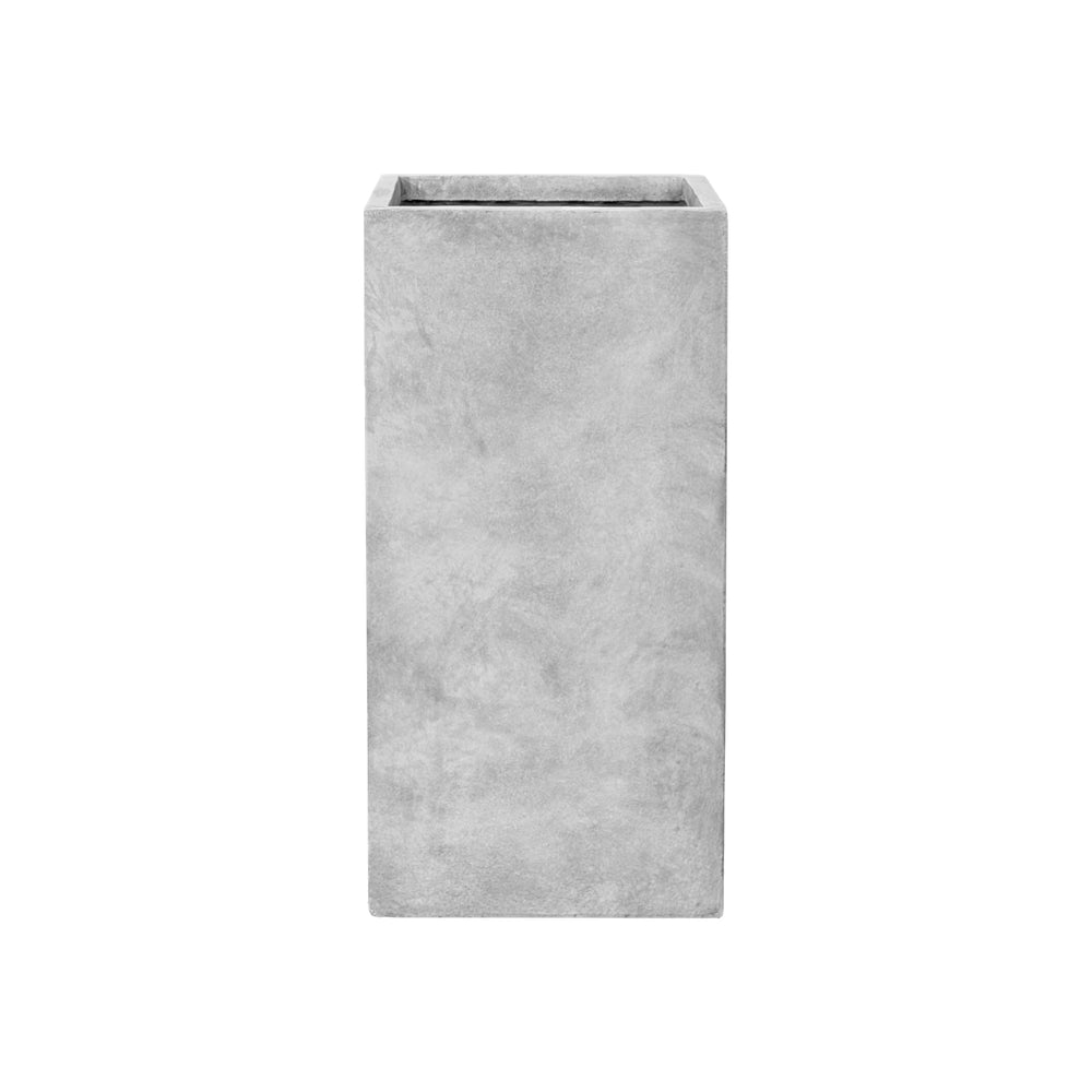 Donica betonowa Kubix (41×41×81 cm) - Jasnoszara