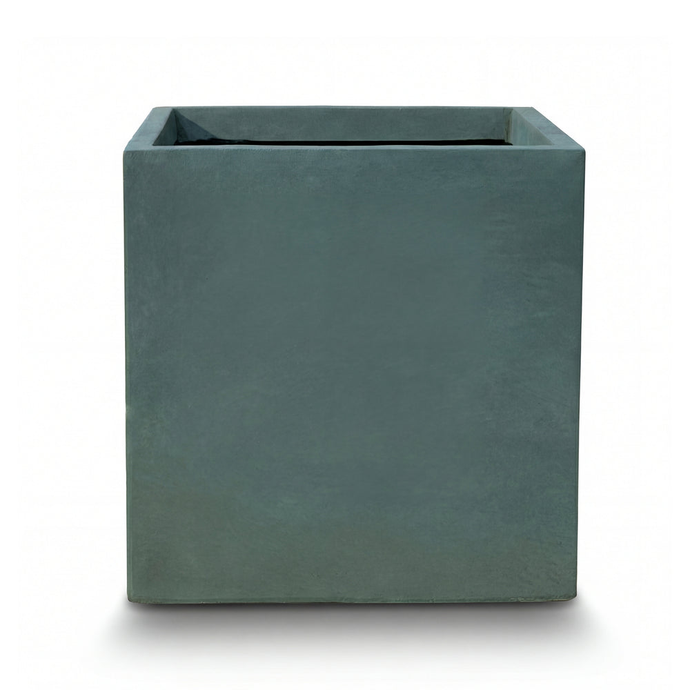 Donica betonowa Kubix (60×60×60 cm) - Ciemnozielona