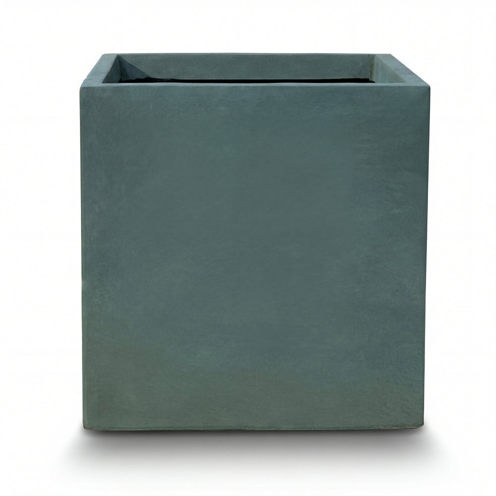 Donica betonowa Kubix (75×75×75 cm) - Ciemnozielona