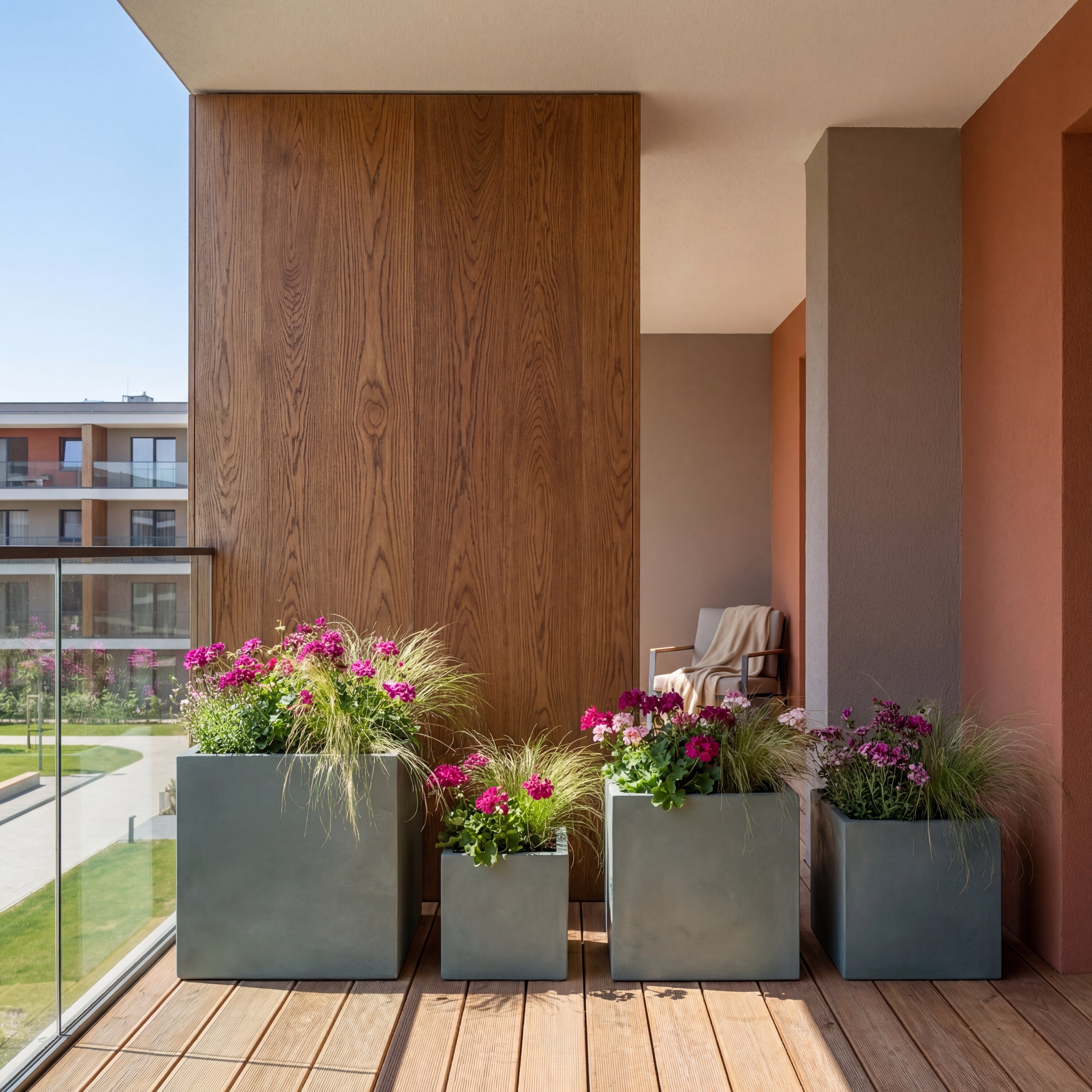 Betonový květináč KUBIX - doplňující náhled