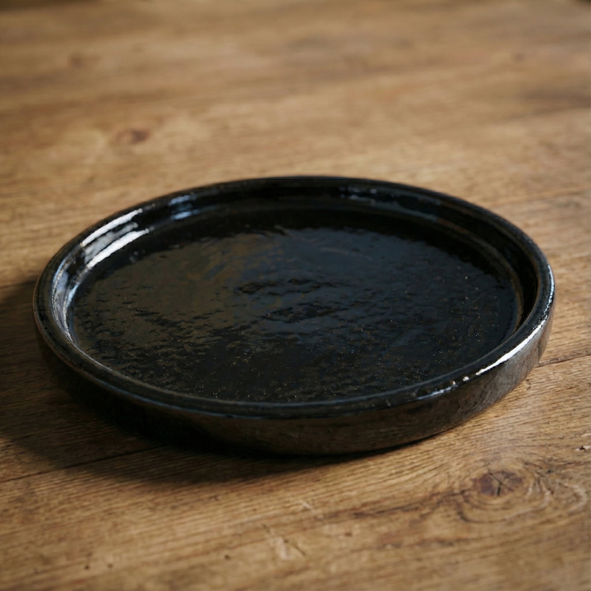 Taca na doniczkę - Czarna