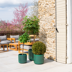 Keramický květináč London - Tmavě zelená