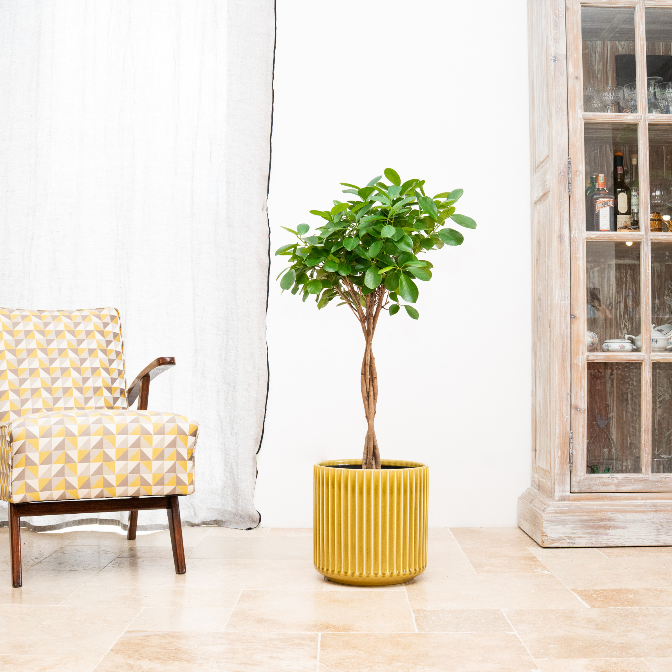 Ceramiczna doniczka Londyn - Żółta