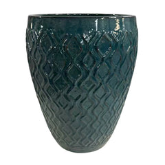 Doniczka ceramiczna Phenix - Petrol blue