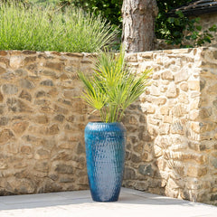 Ceramiczna doniczka Pompadour - błękit błękitny