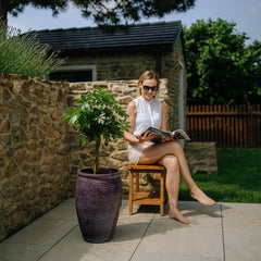 Doniczka ceramiczna Posejdon - Fioletowa