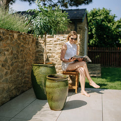 Doniczka ceramiczna Posejdon - Tropikalna zieleń