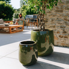 Keramický květináč SOCRATE - Tropická zelená