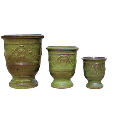 Doniczka ceramiczna RICHELIEU - Tropikalna zieleń