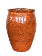 Doniczka ceramiczna BACCHUS - Pomarańczowa