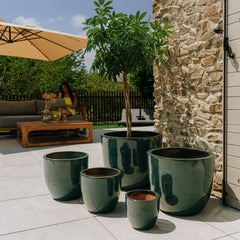 Doniczka ceramiczna LANCELOT - Jade