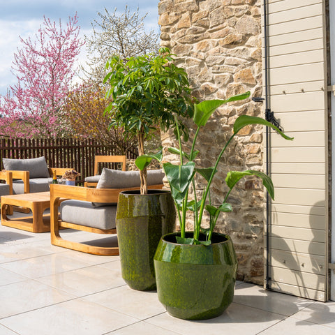 Keramický květináč Monaco - Zelený