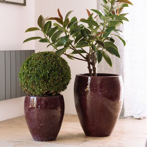 Keramický květináč Poseidon - Podzimní fialová