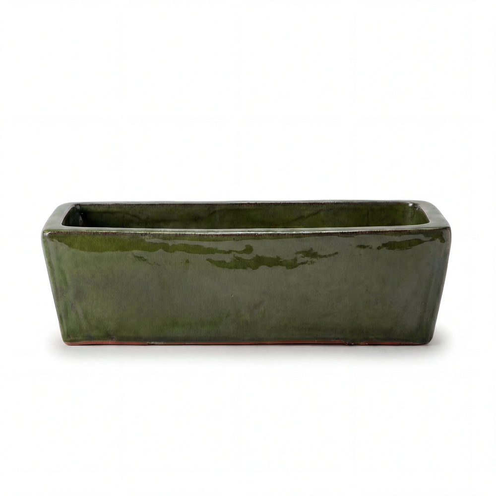 Ceramiczna skrzynka GIONO - Delikatnie zielona - XL (60 x 20 x 17 cm)