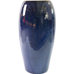 Doniczka ceramiczna Milano - ciemnoniebieska