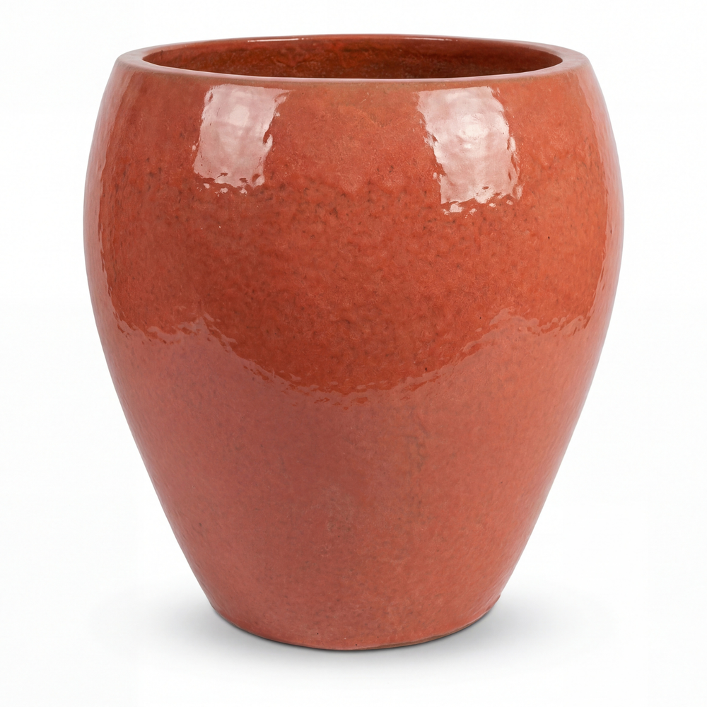 Duża doniczka ceramiczna LAFONTAINE 2 - Staroróżowa - XXL (68x68 cm)