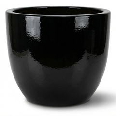 Doniczka ceramiczna LANCELOT - Czarna