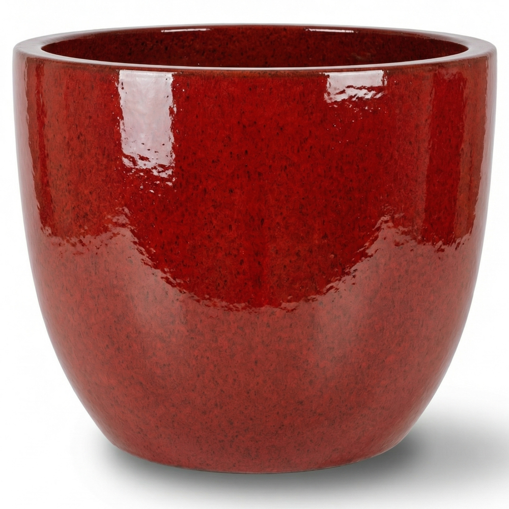 Doniczka ceramiczna LANCELOT - Tropikalna czerwień - M (36 x 34 cm)