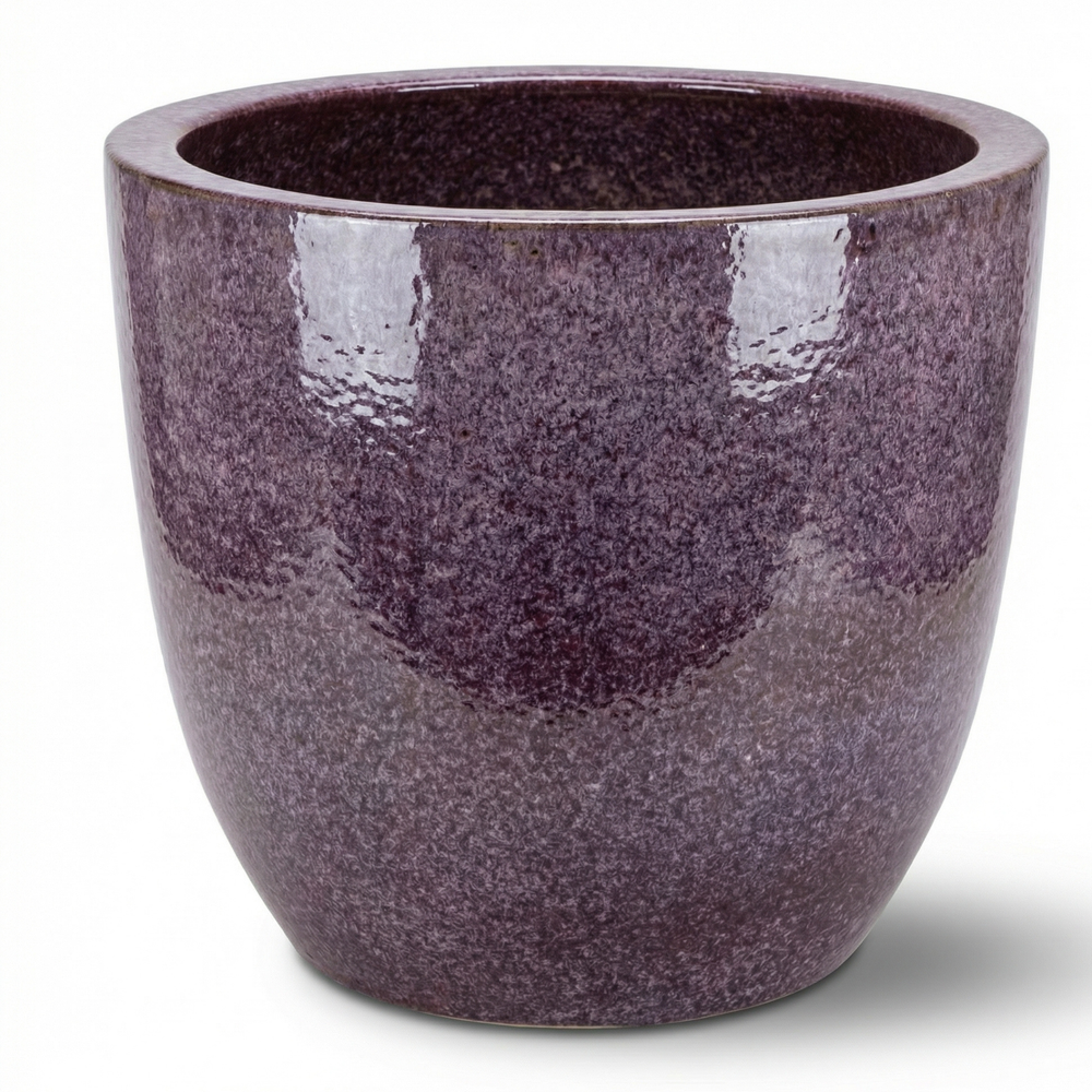 Doniczka ceramiczna LANCELOT - Fioletowa - M (36 x 34 cm)