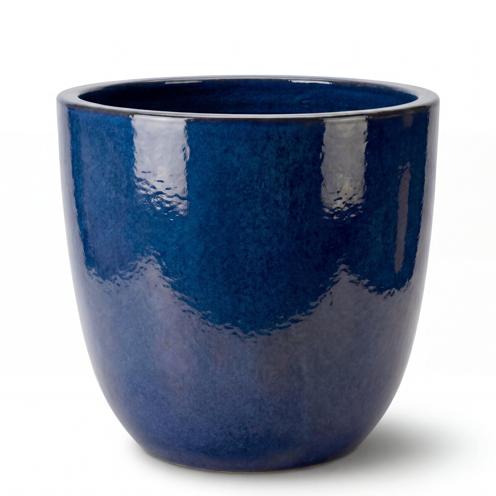 Doniczka ceramiczna LANCELOT - czarno-zielona