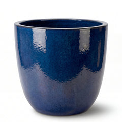 Doniczka ceramiczna LANCELOT - czarno-zielona