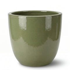 Doniczka ceramiczna LANCELOT - czarno-zielona