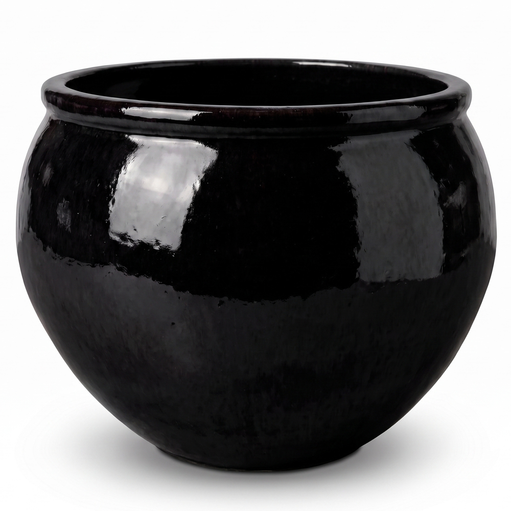 Doniczka ceramiczna Lutece - Czarna - XXL (85 cm x 64 cm)