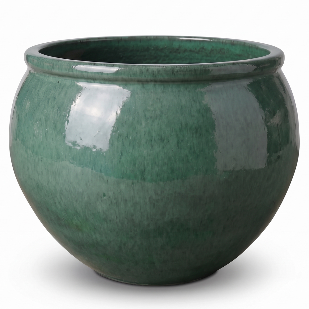 Doniczka ceramiczna Lutece - Nefrytowa - XXL (85 cm x 64 cm)