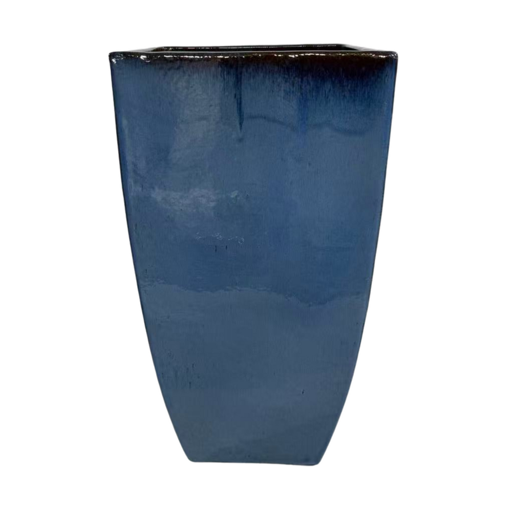 Doniczka ceramiczna Madison - Antyczny niebieski - L (35x62cm)
