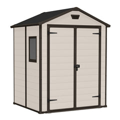 Keter Manor 6×5 DD — domek ogrodowy, beżowy