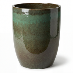 Doniczka ceramiczna Mazarin - czarno-zielona