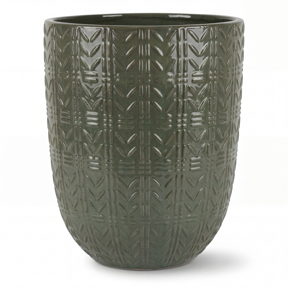 Doniczka ceramiczna Mercure - Khaki - XL (39 x 51 cm)