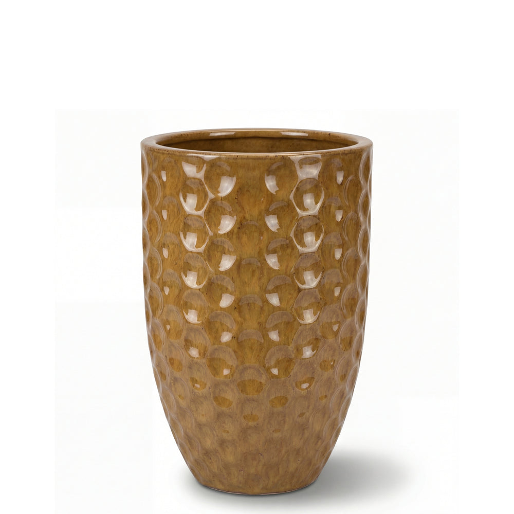 Doniczka ceramiczna MEROVEE - Pustynna żółć - M (23 x 35 cm)