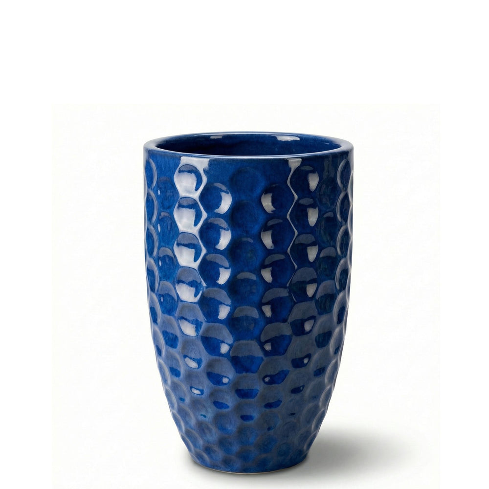 Doniczka ceramiczna MEROVEE - Lazurowo-niebieska - M (23 x 35 cm)