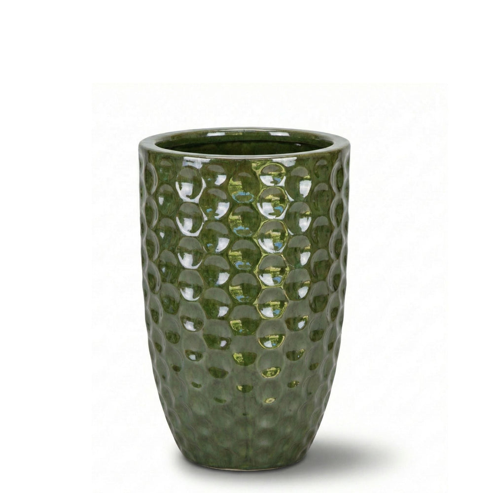 Doniczka ceramiczna MEROVEE - Tropikalna zieleń - M (23 cm x 35 cm)