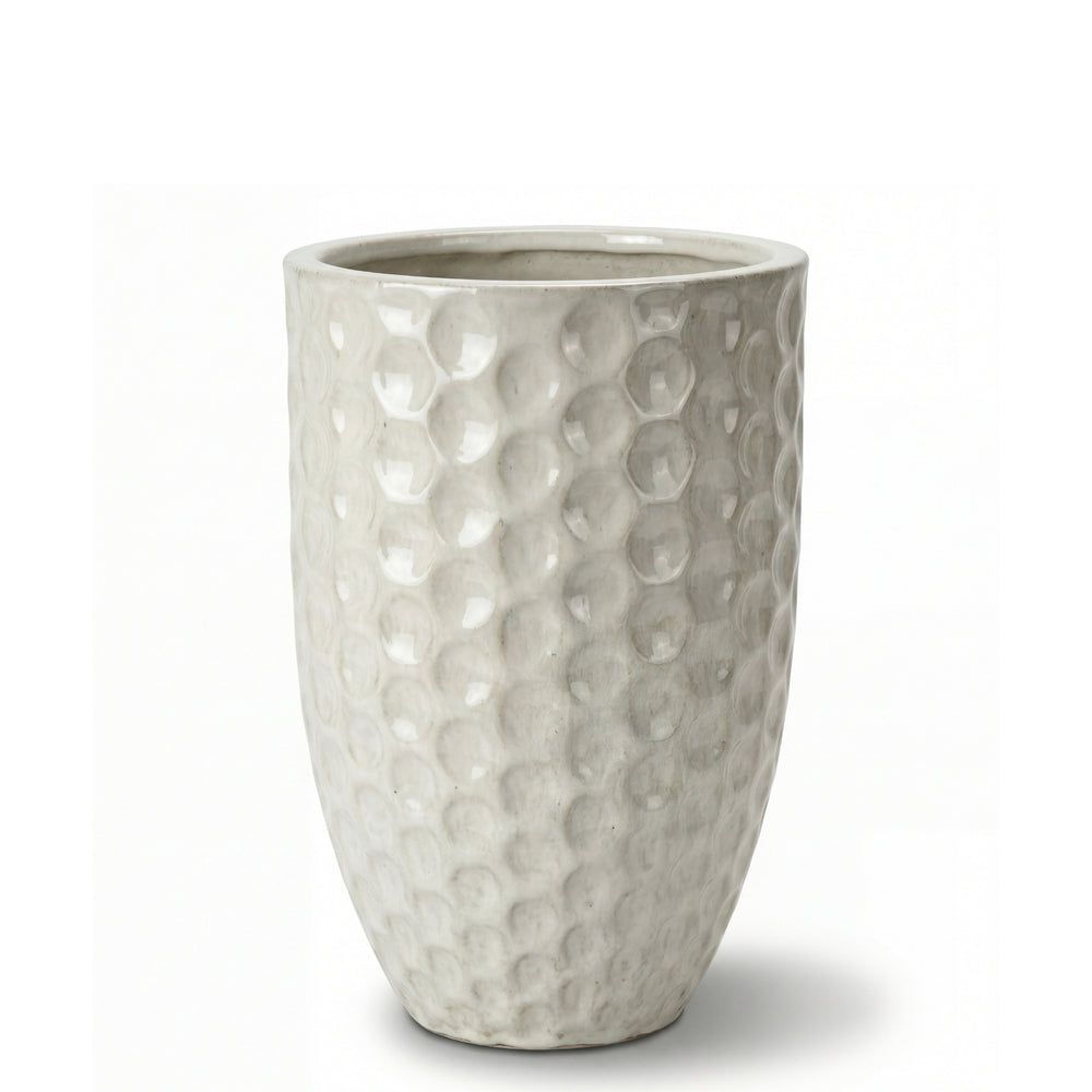 Doniczka ceramiczna MEROVEE - Kremowa - L (30 x 45 cm)