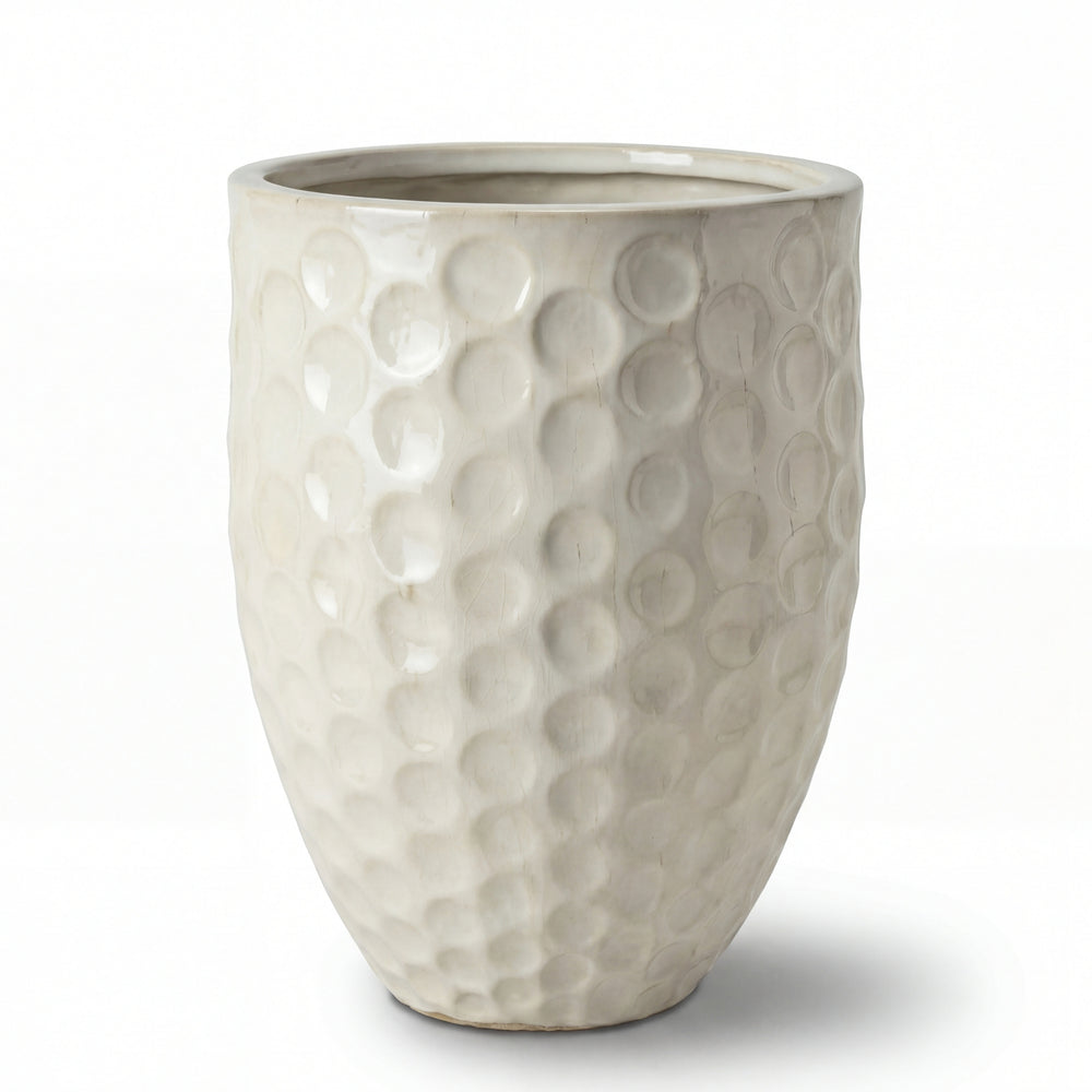Doniczka ceramiczna MEROVEE - Kremowa - XL (42 x 55 cm)
