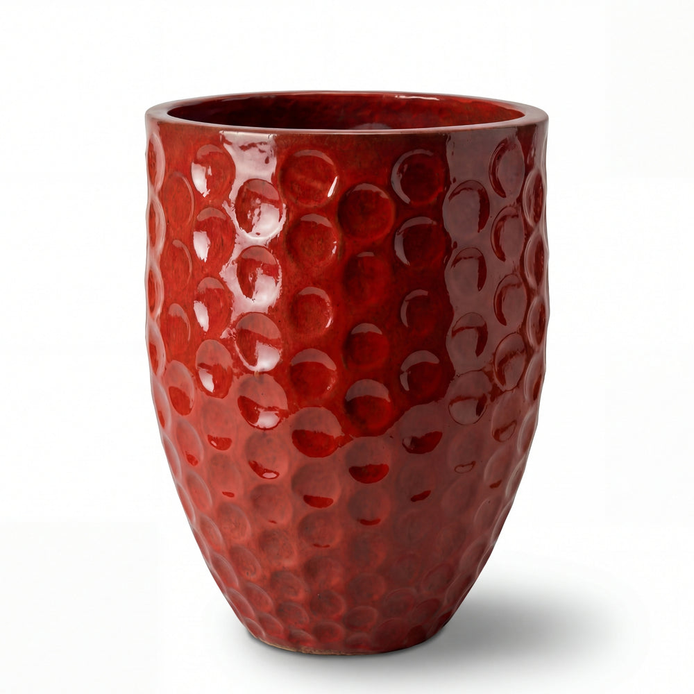 Doniczka ceramiczna MEROVEE - Tropikalna czerwień - XL (42 cm x 55 cm)