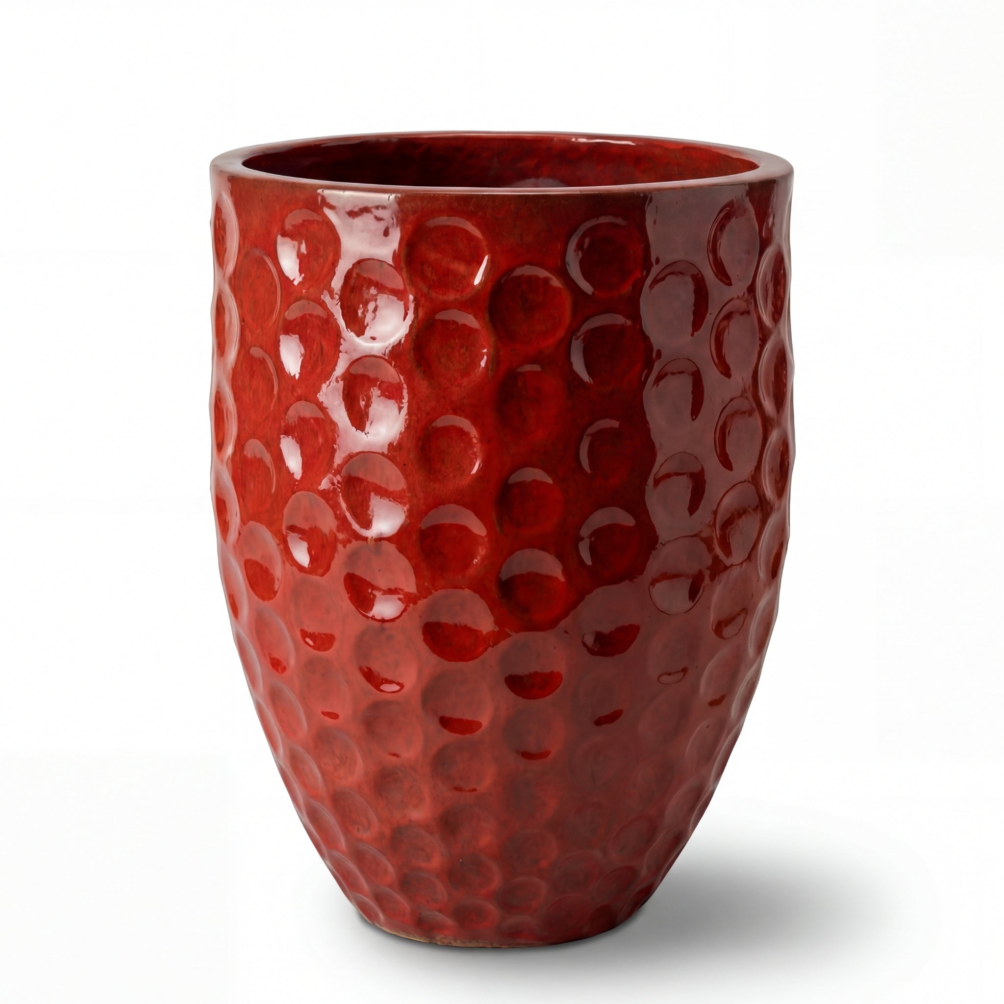 Doniczka ceramiczna MEROVEE - Tropikalna czerwień - XL (42 cm x 55 cm)