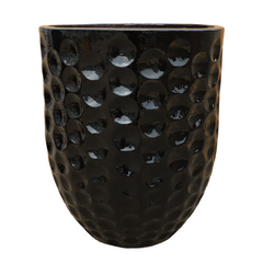 Doniczka ceramiczna MEROVEE - Czarny - M (23 x 35 cm)