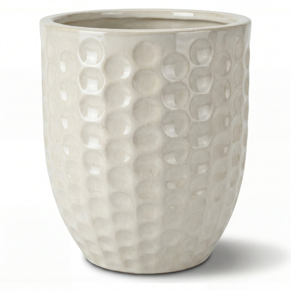 Doniczka ceramiczna MEROVEE - Kremowa - XXL (55 x 65 cm)