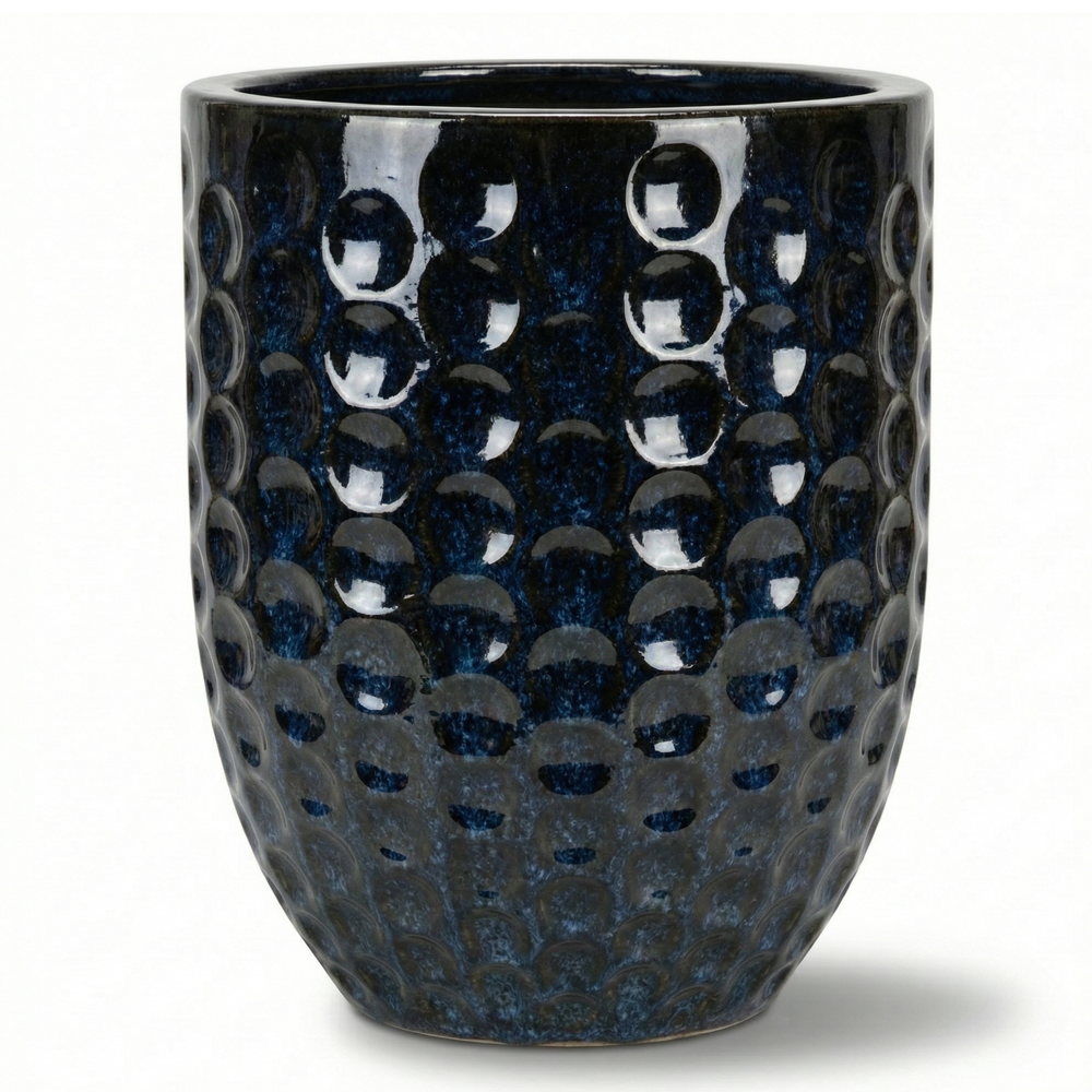 Doniczka ceramiczna MEROVEE - Lodowo-niebieska - XXL (55 cm x 65 cm)